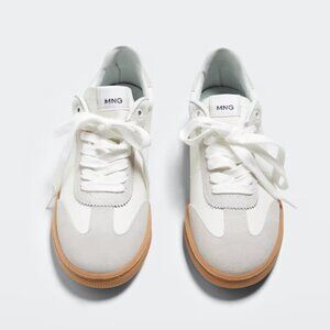 NWT Mango Contrast Sole Leather Sport Shoes Sneakers Sz 9